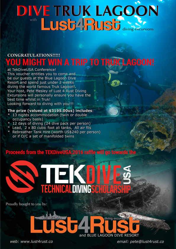 WIN A 12 DAY TRIP TO TRUK LAGOON! – TEKDiveUSA.2016